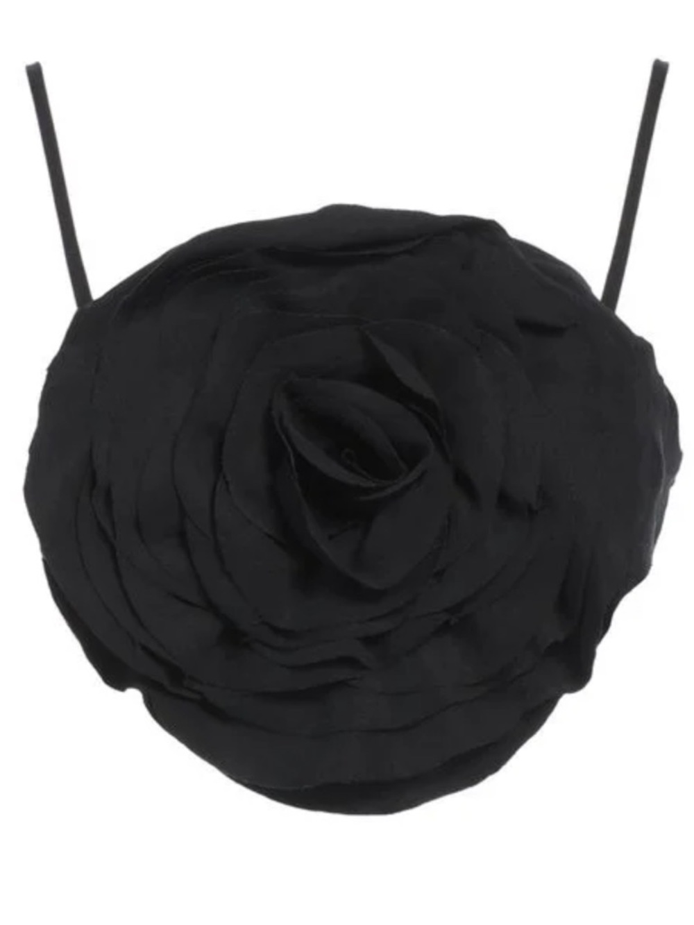 Blumarine Black Rose Appliqué Camisole